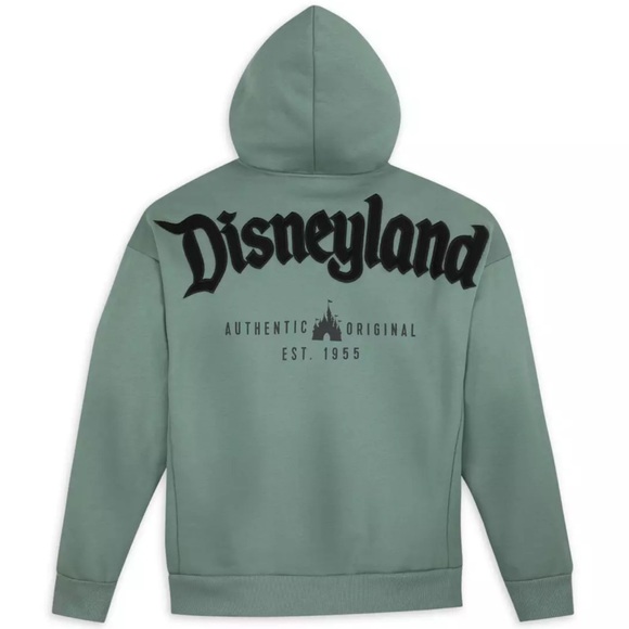 NWT Disneyland Logo Green Zip Hoodie